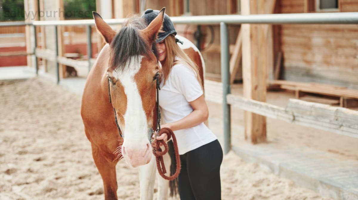 Stable session with horses